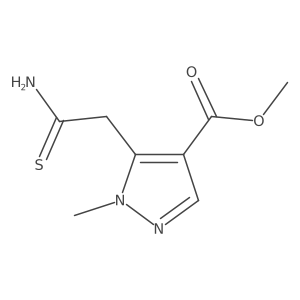 methyl 5-(carbamothioylmethyl)-1-methyl-1H-pyrazole-4-carboxylate Structure