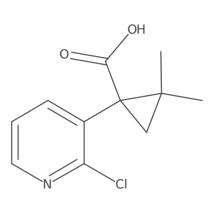 1-(2-Chloropyridin-3-yl)-2,2-dimethylcyclopropane-1-carboxylic acid Structure