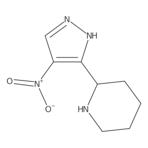 2-(4-nitro-1H-pyrazol-3-yl)piperidine结构式
