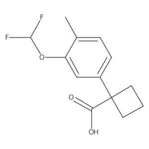 1-[3-(Difluoromethoxy)-4-methylphenyl]cyclobutane-1-carboxylic acid Structure