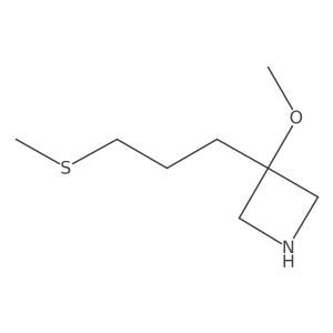 3-Methoxy-3-[3-(methylsulfanyl)propyl]azetidine Structure