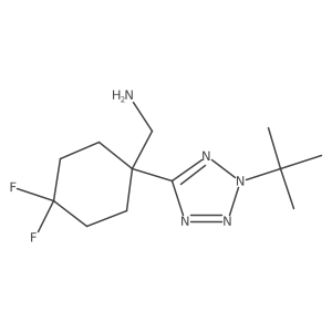 [1-(2-tert-butyl-2H-1,2,3,4-tetrazol-5-yl)-4,4-difluorocyclohexyl]methanamine Structure