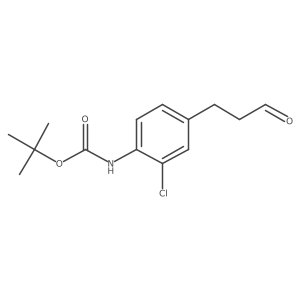 tert-butyl N-[2-chloro-4-(3-oxopropyl)phenyl]carbamate结构式