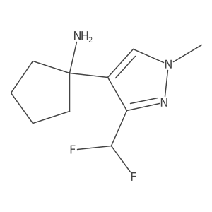 1-[3-(difluoromethyl)-1-methyl-1H-pyrazol-4-yl]cyclopentan-1-amine结构式