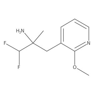 1,1-Difluoro-3-(2-methoxypyridin-3-yl)-2-methylpropan-2-amine结构式