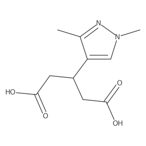 3-(1,3-dimethyl-1H-pyrazol-4-yl)pentanedioic acid结构式
