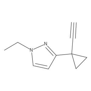 1-ethyl-3-(1-ethynylcyclopropyl)-1H-pyrazole Structure