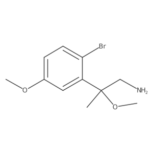 2-(2-Bromo-5-methoxyphenyl)-2-methoxypropan-1-amine结构式