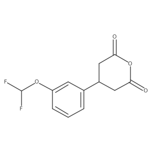 4-[3-(Difluoromethoxy)phenyl]oxane-2,6-dione结构式