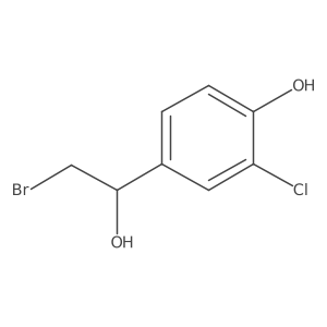 4-(2-Bromo-1-hydroxyethyl)-2-chlorophenol结构式
