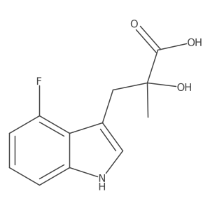 3-(4-fluoro-1H-indol-3-yl)-2-hydroxy-2-methylpropanoic acid Structure