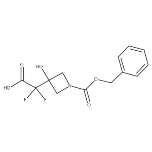 2-{1-[(Benzyloxy)carbonyl]-3-hydroxyazetidin-3-yl}-2,2-difluoroacetic acid结构式