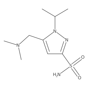 5-((Dimethylamino)methyl)-1-isopropyl-1H-pyrazole-3-sulfonamide结构式