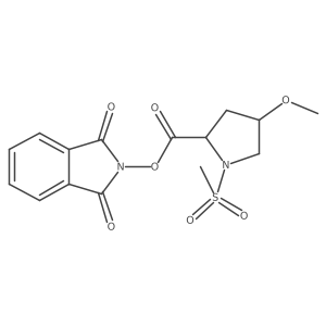 rac-1,3-dioxo-2,3-dihydro-1H-isoindol-2-yl (2R,4S)-1-methanesulfonyl-4-methoxypyrrolidine-2-carboxylate Structure