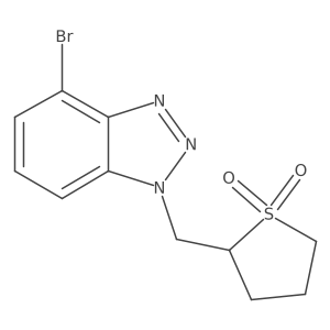 2-((4-Bromo-1H-benzo[d][1,2,3]triazol-1-yl)methyl)tetrahydrothiophene 1,1-dioxide结构式