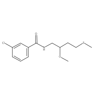3-chloro-N-[2-methoxy-4-(methylsulfanyl)butyl]benzamide Structure