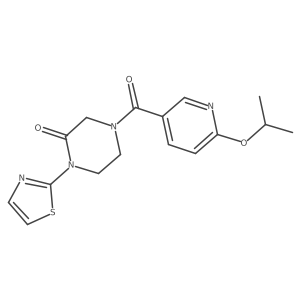 4-(6-Isopropoxynicotinoyl)-1-(thiazol-2-yl)piperazin-2-one Structure