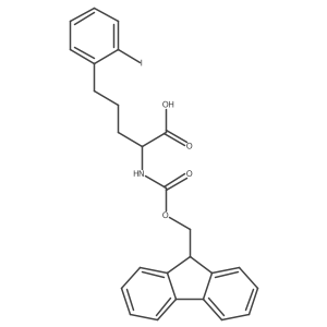 Fmoc-2-amino-5-phenyl(2-I)-L-pentanoic acid Structure