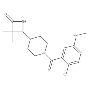 4-[1-[2-Chloro-5-(methylamino)benzoyl]piperidin-4-yl]-3,3-dimethylazetidin-2-one Structure