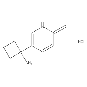 5-(1-Aminocyclobutyl)-1H-pyridin-2-one;hydrochloride结构式