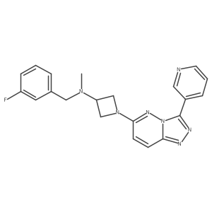 N-[(3-fluorophenyl)methyl]-N-methyl-1-[3-(pyridin-3-yl)-[1,2,4]triazolo[4,3-b]pyridazin-6-yl]azetidin-3-amine结构式