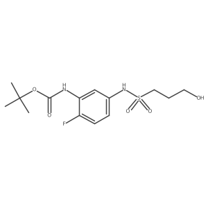 tert-butyl N-[2-fluoro-5-(3-hydroxypropanesulfonamido)phenyl]carbamate Structure