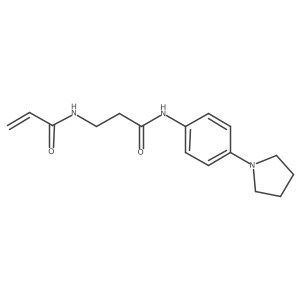 N-(2-{[4-(pyrrolidin-1-yl)phenyl]carbamoyl}ethyl)prop-2-enamide Structure