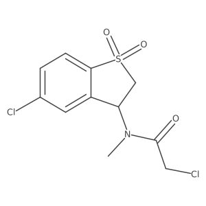 2-Chloro-N-(5-chloro-1,1-dioxo-2,3-dihydro-1-benzothiophen-3-yl)-N-methylacetamide Structure