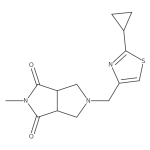 5-[(2-Cyclopropyl-1,3-thiazol-4-yl)methyl]-2-methyl-octahydropyrrolo[3,4-c]pyrrole-1,3-dione结构式