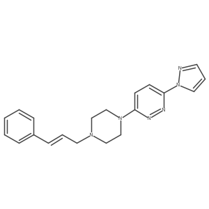 3-{4-[(2E)-3-phenylprop-2-en-1-yl]piperazin-1-yl}-6-(1H-pyrazol-1-yl)pyridazine Structure