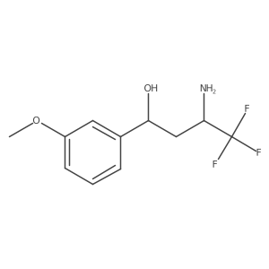 3-Amino-4,4,4-trifluoro-1-(3-methoxyphenyl)butan-1-ol结构式