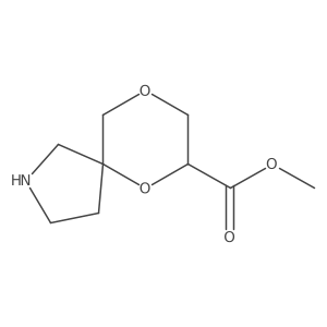 Methyl 6,9-dioxa-2-azaspiro[4.5]decane-7-carboxylate结构式