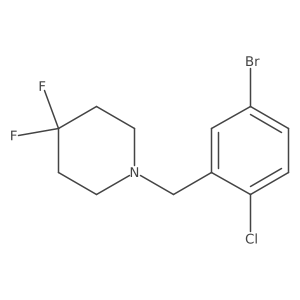1-(5-Bromo-2-chloro-benzyl)-4,4-difluoro-piperidine Structure