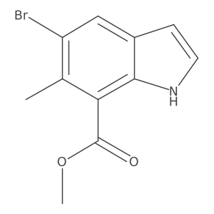 methyl 5-bromo-6-methyl-1H-indole-7-carboxylate Structure