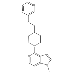 2-[(1-{7-methyl-7H-pyrrolo[2,3-d]pyrimidin-4-yl}piperidin-4-yl)methoxy]pyrazine结构式