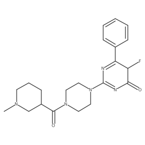 5-fluoro-2-[4-(1-methylpiperidine-3-carbonyl)piperazin-1-yl]-6-phenyl-5H-pyrimidin-4-one结构式