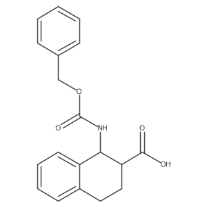 rac-(1R,2R)-1-{[(benzyloxy)carbonyl]amino}-1,2,3,4-tetrahydronaphthalene-2-carboxylic acid结构式