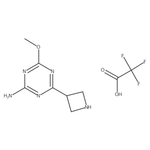 4-(Azetidin-3-yl)-6-methoxy-1,3,5-triazin-2-amine;2,2,2-trifluoroacetic acid Structure
