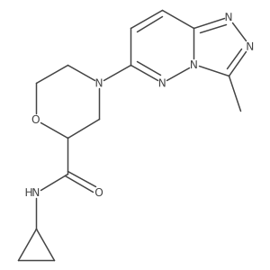 N-cyclopropyl-4-{3-methyl-[1,2,4]triazolo[4,3-b]pyridazin-6-yl}morpholine-2-carboxamide结构式