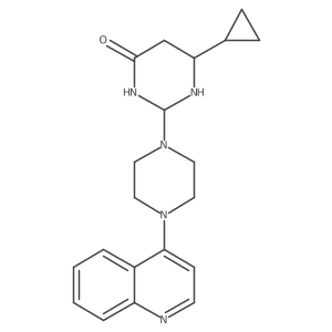 6-Cyclopropyl-2-(4-quinolin-4-ylpiperazin-1-yl)-1,3-diazinan-4-one Structure
