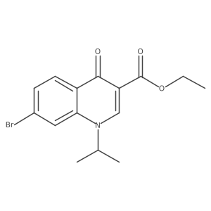 Ethyl 7-bromo-1-isopropyl-4-oxo-1,4-dihydroquinoline-3-carboxylate Structure