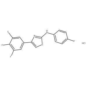 N-(4-fluorophenyl)-4-(3,4,5-trifluorophenyl)-1,3-thiazol-2-amine hydrochloride Structure