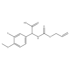 2-(3-Fluoro-4-methoxyphenyl)-2-{[(prop-2-en-1-yloxy)carbonyl]amino}acetic acid结构式