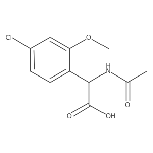 2-(4-Chloro-2-methoxyphenyl)-2-acetamidoacetic acid结构式