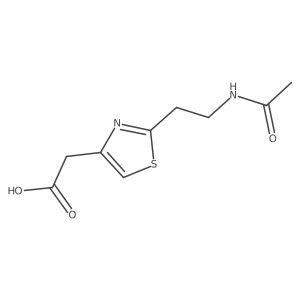 2-[2-(2-Acetamidoethyl)-1,3-thiazol-4-yl]acetic acid结构式
