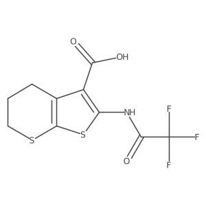 2-(2,2,2-trifluoroacetamido)-4H,5H,6H-thieno[2,3-b]thiopyran-3-carboxylic acid Structure