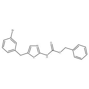 benzyl N-{5-[(3-bromophenyl)methyl]-1,3-thiazol-2-yl}carbamate结构式