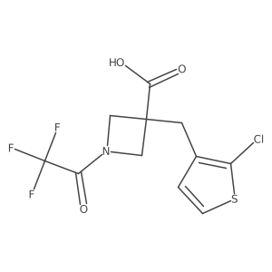 3-[(2-Chlorothiophen-3-yl)methyl]-1-(2,2,2-trifluoroacetyl)azetidine-3-carboxylic acid Structure