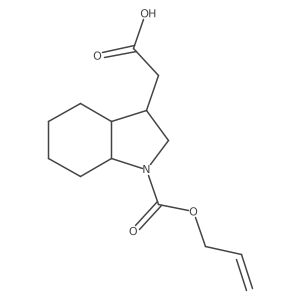 2-{1-[(prop-2-en-1-yloxy)carbonyl]-octahydro-1H-indol-3-yl}acetic acid Structure