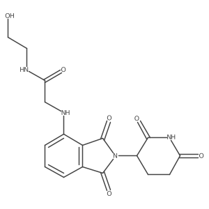 2-[[2-(2,6-dioxo-3-piperidyl)-1,3-dioxo-isoindolin-4-yl]amino]-N-(2-hydroxyethyl)acetamide Structure